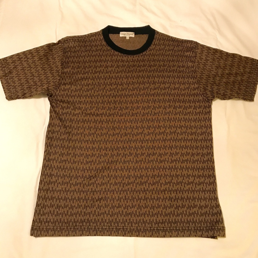 Geometric dressy tee in Italian cotton